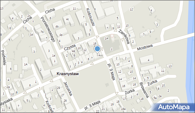 Krasnystaw, Plac 3 Maja, 8, mapa Krasnystaw
