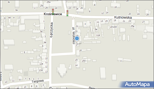 Krośniewice, Plac Wolności, 17, mapa Krośniewice