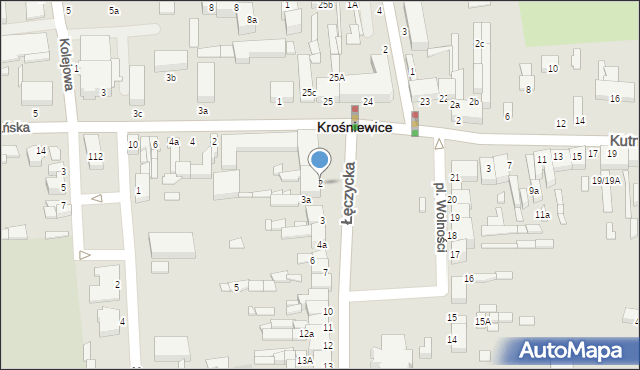 Krośniewice, Plac Wolności, 2, mapa Krośniewice