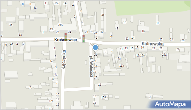 Krośniewice, Plac Wolności, 21, mapa Krośniewice