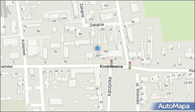 Krośniewice, Plac Wolności, 25c, mapa Krośniewice