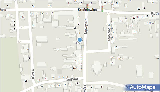 Krośniewice, Plac Wolności, 7, mapa Krośniewice