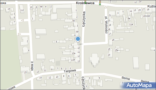 Krośniewice, Plac Wolności, 9, mapa Krośniewice