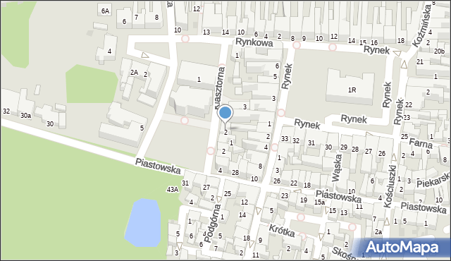 Krotoszyn, Plac Jana Pawła II, 1B, mapa Krotoszyna