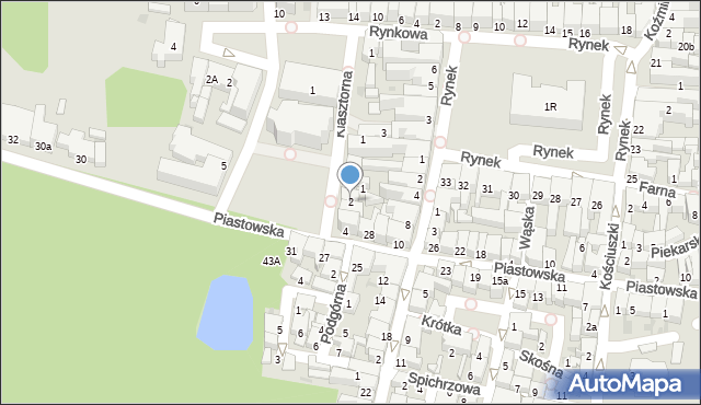 Krotoszyn, Plac Jana Pawła II, 2, mapa Krotoszyna