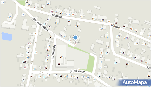 Krotoszyn, Plac Szkolny, 1, mapa Krotoszyna