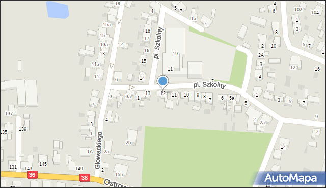 Krotoszyn, Plac Szkolny, 12, mapa Krotoszyna