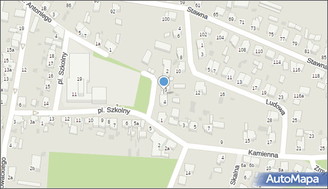 Krotoszyn, Plac Szkolny, 3A, mapa Krotoszyna