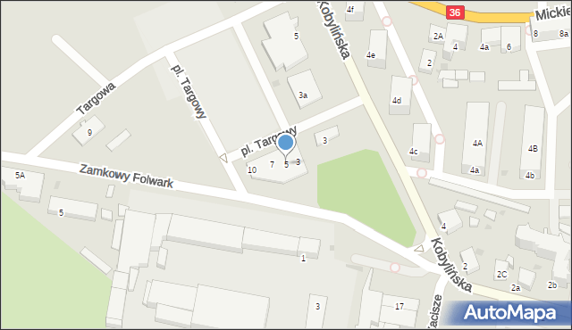 Krotoszyn, Plac Targowy, 5, mapa Krotoszyna