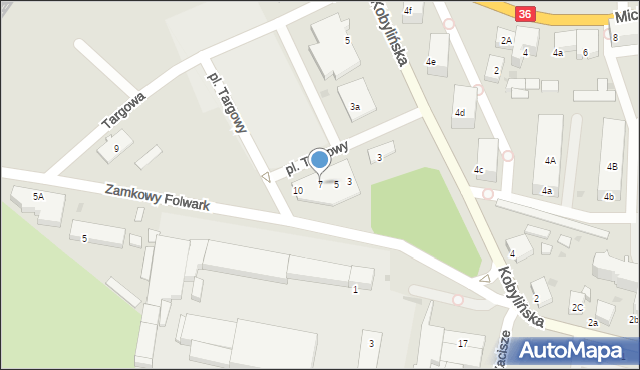 Krotoszyn, Plac Targowy, 7, mapa Krotoszyna