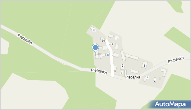 Krukówka, Plebanka, 7, mapa Krukówka