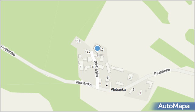Krukówka, Plebanka, 9, mapa Krukówka