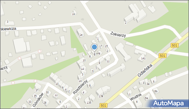 Krynica Morska, Plastyków, 6, mapa Krynica Morska