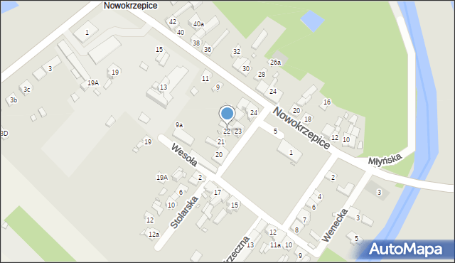 Krzepice, Plac Powstańców Śląskich, 22, mapa Krzepice