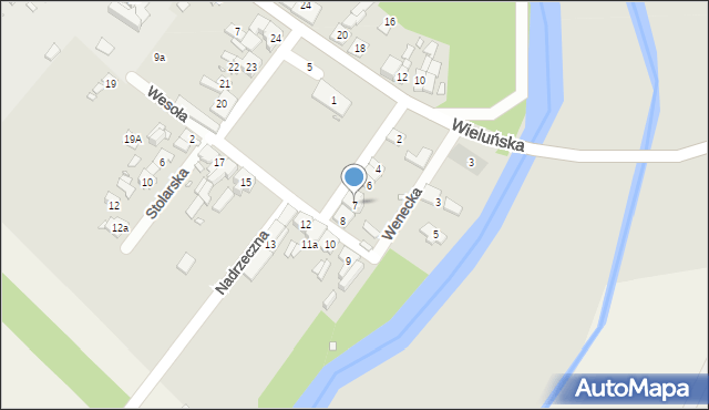 Krzepice, Plac Powstańców Śląskich, 7, mapa Krzepice