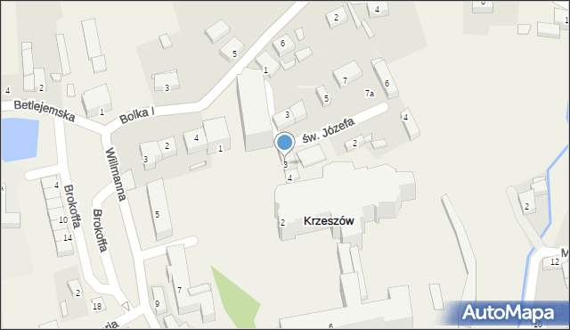 Krzeszów, Plac Jana Pawła II, 3, mapa Krzeszów