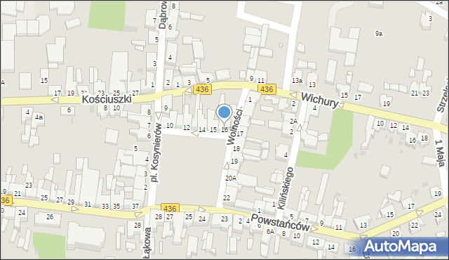 Książ Wielkopolski, Plac Kosynierów, 16, mapa Książ Wielkopolski