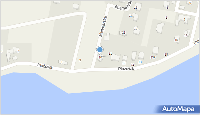 Kunice, Plażowa, 10, mapa Kunice