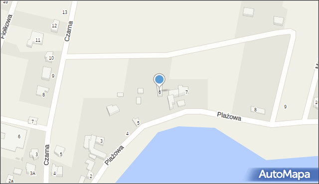 Kunice, Plażowa, 6, mapa Kunice