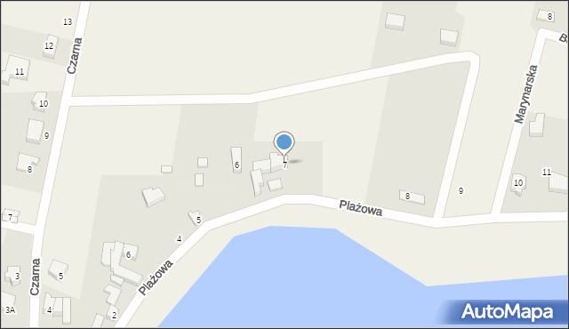 Kunice, Plażowa, 7, mapa Kunice