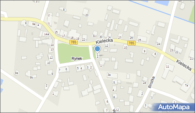 Kurzelów, Plac 1 Maja, 1, mapa Kurzelów