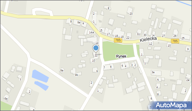 Kurzelów, Plac 1 Maja, 12, mapa Kurzelów