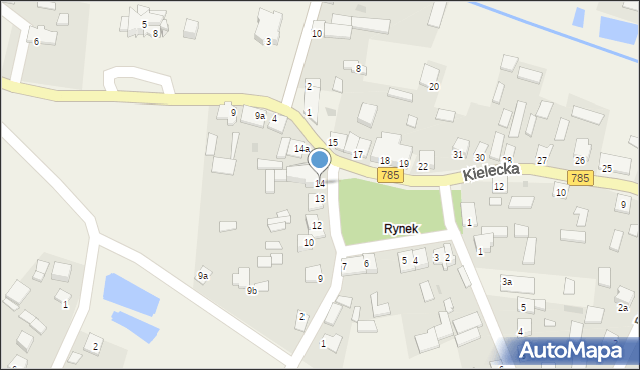 Kurzelów, Plac 1 Maja, 14, mapa Kurzelów