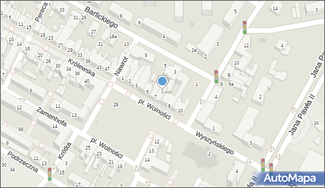 Kutno, Plac Wolności, 7/7A, mapa Kutno