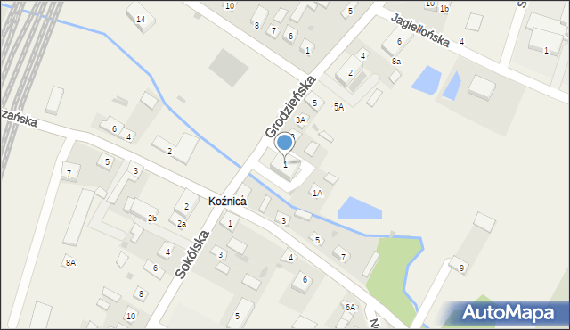 Kuźnica, Plac Tysiąclecia Państwa Polskiego, 1, mapa Kuźnica