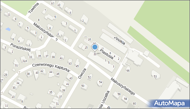 Kwidzyn, Plastusia, 11, mapa Kwidzyn