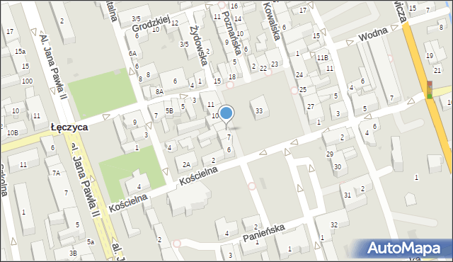 Łęczyca, Plac Kościuszki Tadeusza, gen., 8, mapa Łęczyca