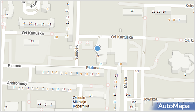 Legnica, Plutona, 15, mapa Legnicy