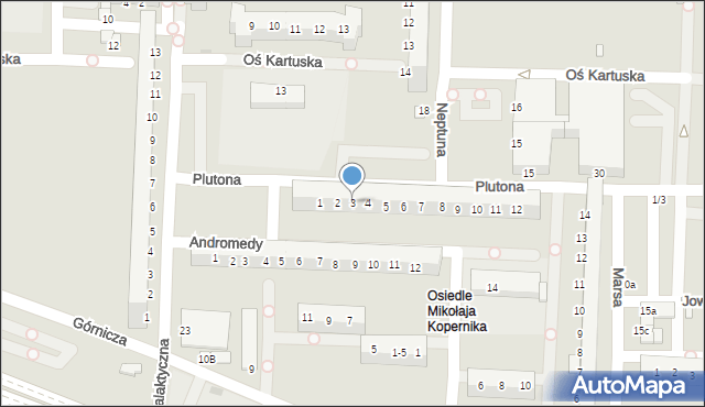 Legnica, Plutona, 3, mapa Legnicy