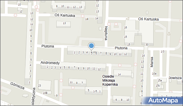 Legnica, Plutona, 5, mapa Legnicy