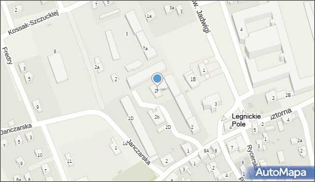 Legnickie Pole, Plac Henryka Pobożnego, 2f, mapa Legnickie Pole