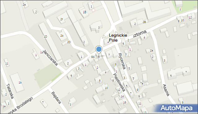 Legnickie Pole, Plac Henryka Pobożnego, 8, mapa Legnickie Pole