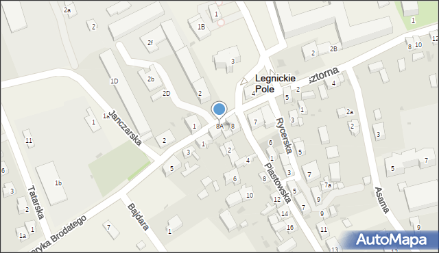 Legnickie Pole, Plac Henryka Pobożnego, 8A, mapa Legnickie Pole