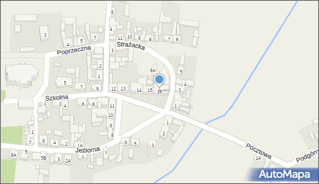 Łekno, Plac Powstańców Wielkopolskich, 16, mapa Łekno