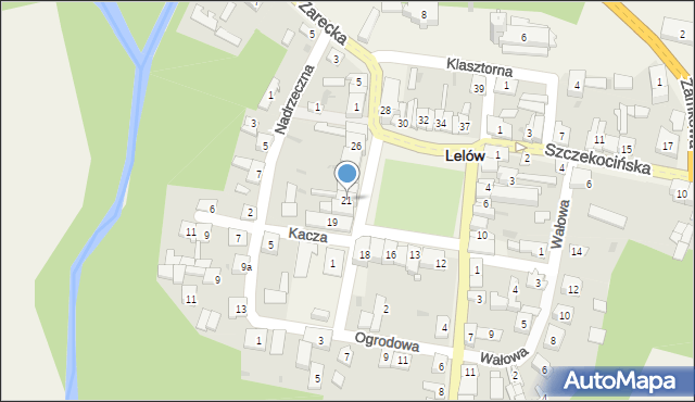 Lelów, Plac Partyzantów, 21, mapa Lelów