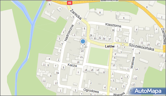 Lelów, Plac Partyzantów, 25, mapa Lelów