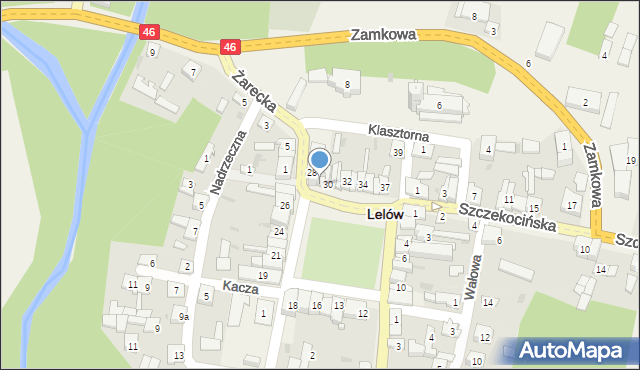 Lelów, Plac Partyzantów, 29, mapa Lelów