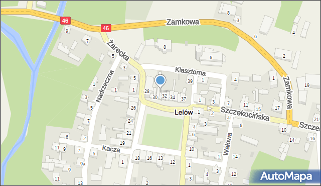 Lelów, Plac Partyzantów, 31, mapa Lelów