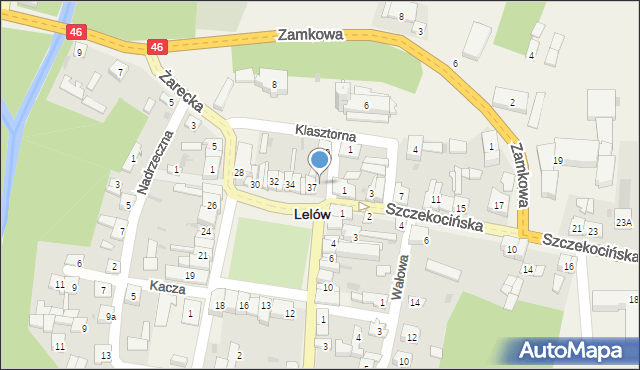 Lelów, Plac Partyzantów, 38, mapa Lelów