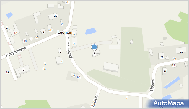 Leoncin, Plac Kobendzy Romana, 5, mapa Leoncin