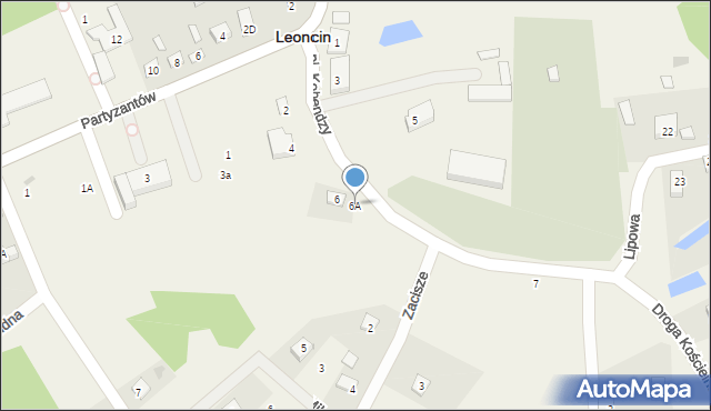 Leoncin, Plac Kobendzy Romana, 6A, mapa Leoncin