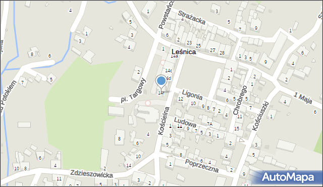 Leśnica, Plac Narutowicza Gabriela, 14f, mapa Leśnica