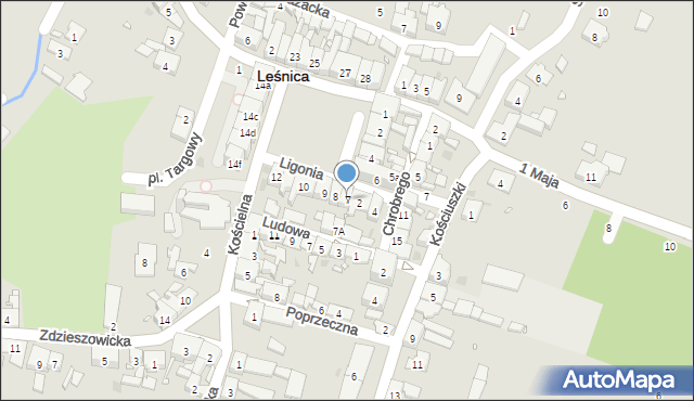 Leśnica, Plac Narutowicza Gabriela, 7, mapa Leśnica