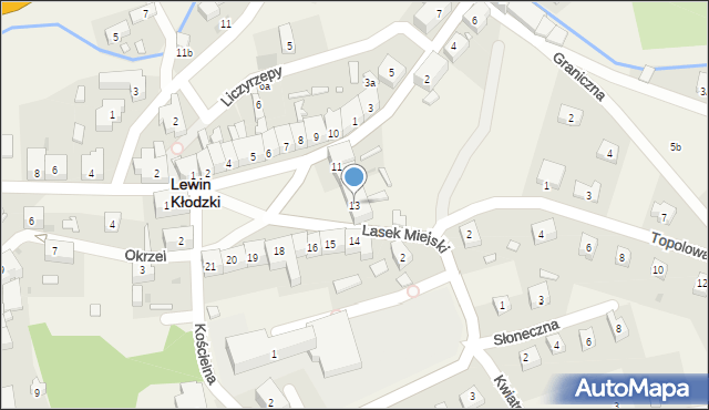 Lewin Kłodzki, Plac Kościuszki Tadeusza, gen., 13, mapa Lewin Kłodzki