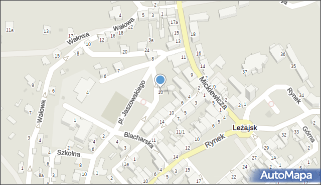 Leżajsk, Plac Jaszowskiego Rudolfa, 10, mapa Leżajsk