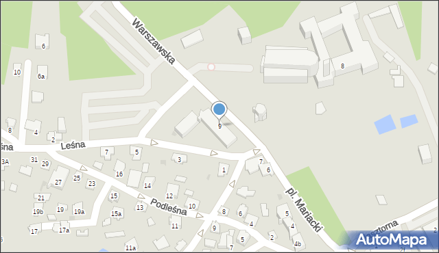 Leżajsk, Plac Mariacki, 9, mapa Leżajsk